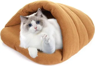 Image de Lit douillet en peluche pour chiens et chats.