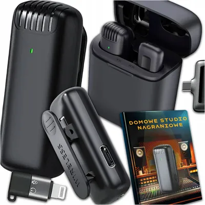 Zdjęcie produktu dla Bezprzewodowy mikrofon USB-C/iPhone z funkcją redukcji szumów i etui