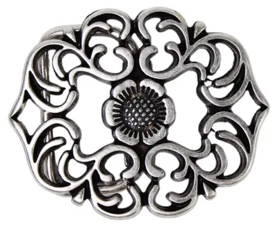 Produktbild von FRONHOFER Gürtelschnalle florales Muster, Buckle, Flower, Damen 4 cm