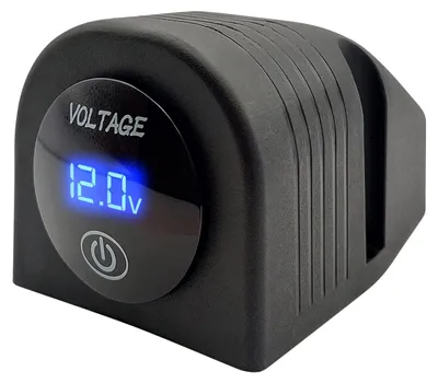 Produktbild von ProRide Voltmeter Aufbau 12-24V DC mit Ein/Aus-Schalter, Blau, Komplettset