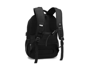 Produktbild von Eleganci Laptop Rucksack 17 Zoll – Rucksack mit Laptopfach für Arbeit, Reisen und Alltag, Schwarz