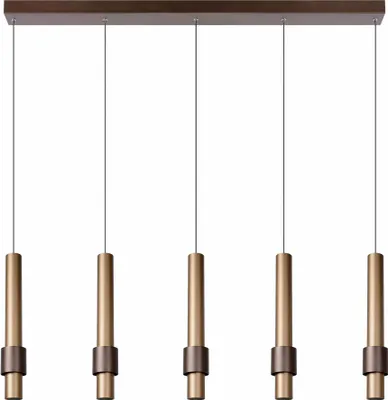 Zdjęcie produktu dla Lampa wisząca tuby rustykalny brąz MARGARY LED 22W Lucide