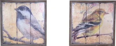Produktbild von Wandbild 2-teilig mit Vogelmotiv