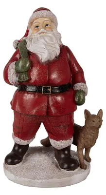 Productafbeelding van Clayre & Eef Kerstmanbeeldje, 16x14x26 cm, rood, polyresin