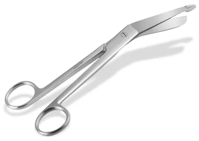 Produktbild von Bastelschere, Papierschere, Mehrzweckschere, Edelstahl, mit gebogener Schneide für Bastelarbeiten, Haushalt und Büro, 18 cm