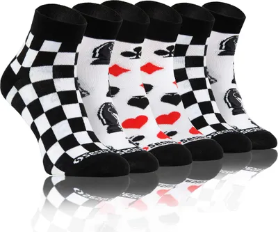 Produktbild von Sesto Senso Happy Socken Uni – Bunte Kurze Baumwollsocken als Geschenk, Größe 39-42, 3er-Pack