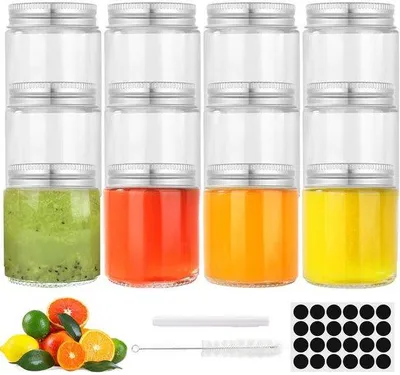 Productafbeelding van Set van 12 Mini Glazen Flessen met Schroefdop