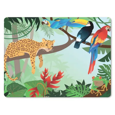 Produktbild von MuchoWow® Mauspad Mousepad Dschungeltiere - Tukan - Jungen - Mädchen - Leopard 40x30 cm - Mousepads - Maus Mat - Pad - Mausunterlage - Anti Rutsch
