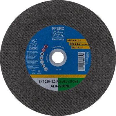 Produktbild von PFERD 61828222, Schneidedisk, Aluminium, Stein, Kachel, Eisenguss, Nicht-eisenhaltiges Metall, Beton, 23 cm, Jede Marke, Flache Mitte, 2,22 cm