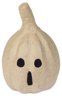 Produktbild von Décopatch SA229C - Kleines Pappmaché, Kürbis 16cm, zum Verzieren, für Halloween, Kartonbraun, 1 Stück