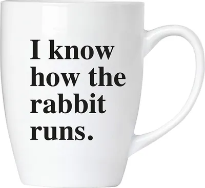 Produktbild von Brubaker - I Know How The Rabbit Runs. - Kaffeetasse aus Keramik - 300 ml - Kaffeebecher