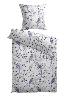 Produktbild von Baumwoll-Satin Bettwäsche Pfau