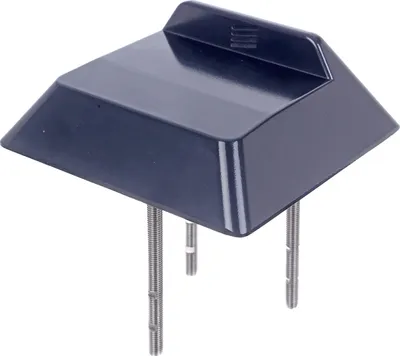 Produktbild von Auflaufschuh "Quadro" aus Aluminium anthrazit mit 3 verschraubb. Gewindedornen
