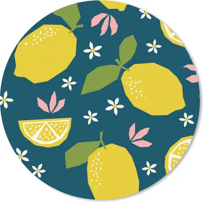 Produktbild von MuchoWow® Mauspad Mousepad Zitrone - Muster - Sommer 50x50 cm - Mousepads - Maus Mat - Pad - Mausunterlage - Vinyl