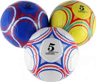Immagine prodotto di Pallone da calcio in pelle cucito da 22 cm - mix di colori