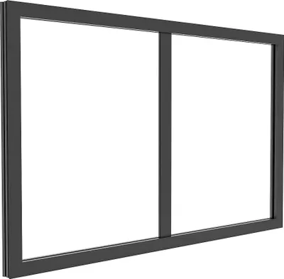 Produktbild von Industrielles Oberlicht aus pulverbeschichtetem Aluminium - B 63 x H 40 cm - Schwarz - BAYVIEW