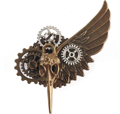 Imagen del producto de Alfiler steampunk con engranaje, estilo retro, ideal para chaquetas y mochilas, diseño gótico