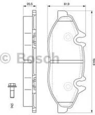 Produktbild von Bosch Bremsbelagsatz, Scheibenbremse  0 986 494 081