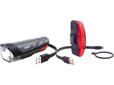 Image de Spanninga Kit d'éclairage à LED rechargeable Trigon 25 / Arco Rear
