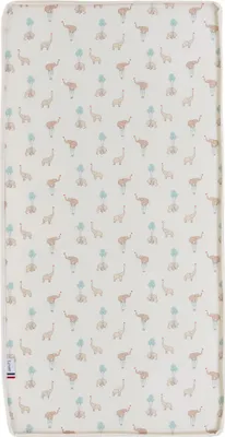 Image de Matelas Bébé CONFORT FUN, 60 x 120 cm, Épaisseur 8 cm, Blanc Éléphants, TINEO