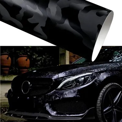 Obrázok produktu pre Samolepiaca fólia na auto, kamufláž, čierna, lesklá/matná, 90 x 152 cm