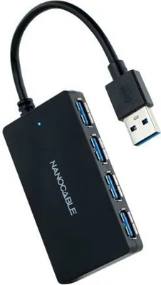 Produktbild von Hub USB NANOCABLE 10.16.4403 Schwarz