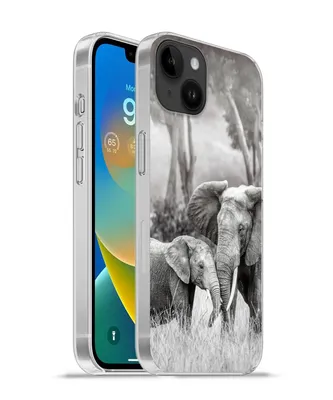 Produktbild von MuchoWow® Handyhülle Schutzhülle Hülle für Apple iPhone 14 Plus - Soft case Elefant - Tiere - Natur - Schwarz und weiß Silikon Softcase Handy Hülle - Abbildung