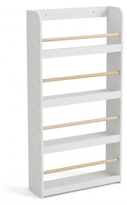 Zdjęcie produktu dla Regał do pokoju dziecięcego z bambusowymi drążkami TENO, 55 x 112 x 15 cm