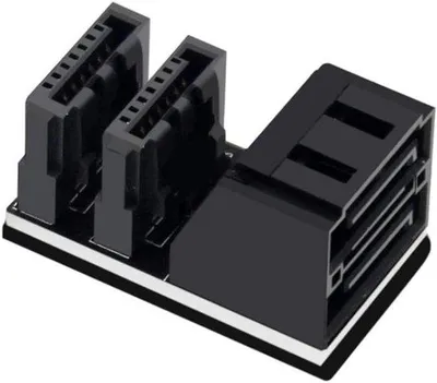 Immagine prodotto di Adattatore doppio SATA con supporto a 90 gradi per desktop, SSD, HDD (2 pezzi)
