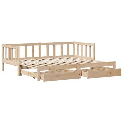 Produktbild von Tagesbett Ausziehbar mit Schubladen ohne Matratze 90x200 cm