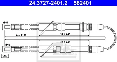 Produktbild von ATE HINTEN Seilzug Feststellbremse LADA NIVA 2121
