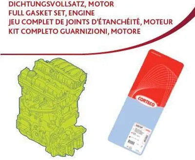 Produktbild von CORTECO 438602P Kompletter Dichtungssatz, Motor x