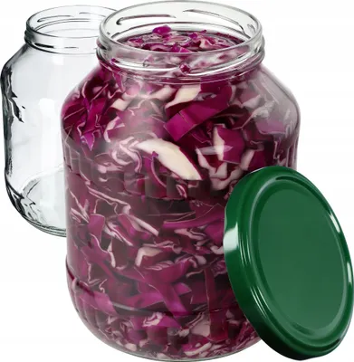 Produktbild von KADAX Einmachgläser mit grün Deckel "Boro", Weckgläser, Einmachglas zum Einlegen, 89 mm, 1.7L, 2 Stück