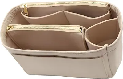 Produktbild von Taschenorganizer Bag-in-Bag, Filz Handtaschenorganizer mit Reißverschluss, Innentaschen für Handtaschen Make-Up Organizer