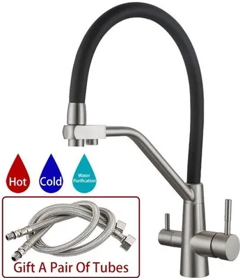 Obrázek produktu pro Trojitá baterie s přívodem studené a teplé vody, funkcí čištění vody, dvojitým filtrem