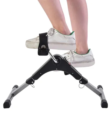 Produktbild von Faltbares Heimtrainer Fahrrad - Indoor Fitnessbike - Verstellbarer Widerstand - LED Display - Beintrainer für Zuhause - Kompaktes Trainingsgerät