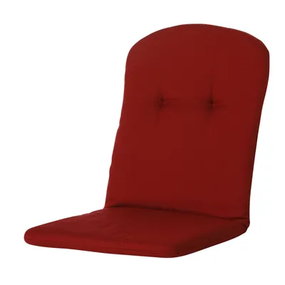Produktbild von Madison Tuinstoelkussen Kuip Hoch 45x96 cm Rib Rot - Wasserabweisend, Kissen für Gartenmöbel, Baumwolle/Polyester