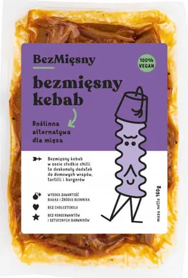 Obrázok produktu pre Bezmäsitý chili kebab – vegánska náhrada mäsa 160 g
