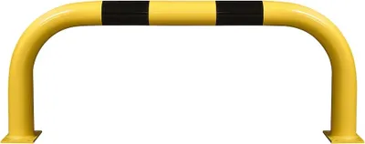 Produktbild von PROREGAL Rammschutz-Bügel XL | HxB 60x150cm | Rohr-Ø 10,8cm | Kunststoffbeschichteter Stahl | Schwarz-Gelb
