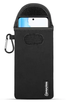 Productafbeelding van MobyDefend Hoesje - Geschikt voor Oppo A79 - Neopreen Pouch Met Karabijnhaak - Insteek - Riemlus - Zwart
