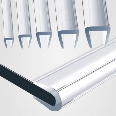 Obrázek produktu pro Průhledné U-tvarové ochranné lišty – 5 metrů samolepicí ochrana pro stoly
