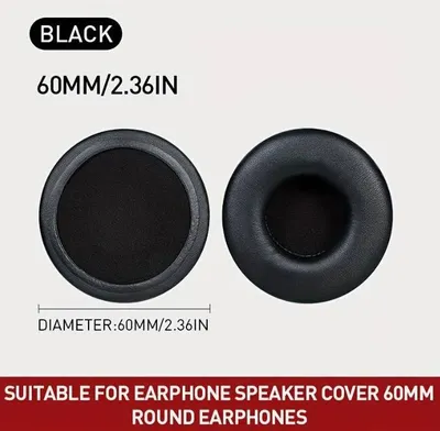 Produktbild von Ohrpolster für Sony MDR-IF240R Schwarz Kunstleder 1 Paar 60mm