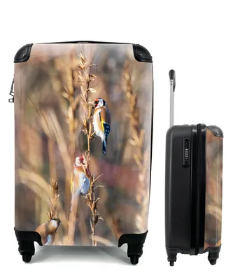 Obrázok produktu pre Kufrík Ručná batožina na kolieskach Malý cestovný kufor so 4 kolieskami Vtáky - vetvy - les - Veľkosť kabíny < 55x40x23 cm & 55x40x20 cm - Foto kufor