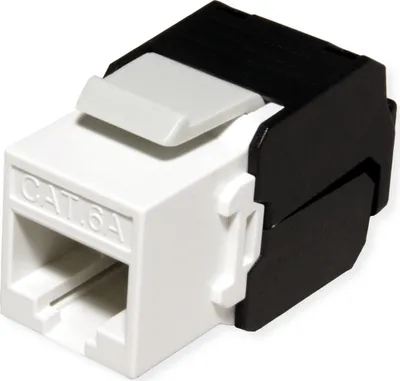Produktbild von ROLINE Cat.6A (Class EA) Keystone, ungeschirmt, werkzeuglos, weiss