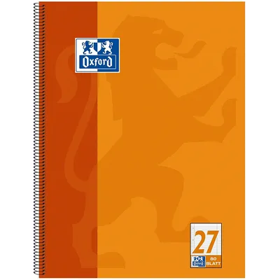 Image de Oxford Schulblock Collegeblock Ligné et perforé A4 80 feuilles Orange