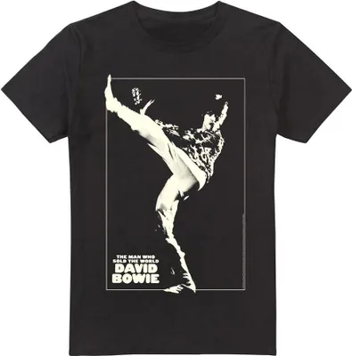 Produktbild von David Bowie - "The Man Cover" T-Shirt für Herren TV13389 (3XL) (Schwarz)