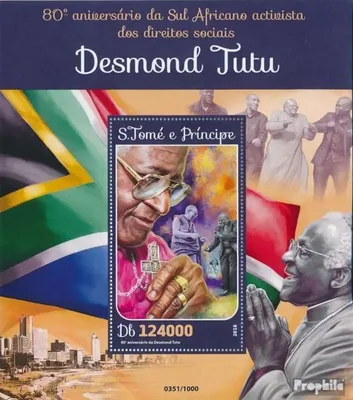 Produktbild von Briefmarken Sao Tome e Principe 2016 Mi Block 1161 (kompl. Ausgabe) postfrisch Desmond Tutu