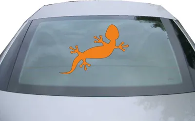 Produktbild von Indigos UG - Aufkleber Heckscheibe & Motorklappe DE2880 - orange - 600x428 mm - Gecko - Fisch - Auto Scheiben Fenster Heckklappe Tuning Racing JDM - Die cut