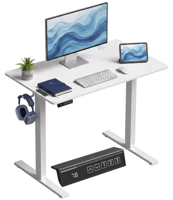 Immagine prodotto di Scrivania Regolabile in Altezza Elettrica con Funzione Memoria, 100x60x72-118 cm, Bianco