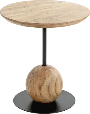 Produktbild von Beistelltisch >54971< in akazie, schwarz - 45x40 (HxD)